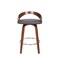 Armen Living Sonia 26" Counter Height Swivel Gray Faux Leather and Walnut Wood Bar Stool LCSOBAGRWA26 - alternate 3